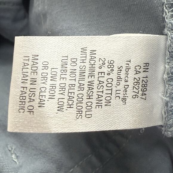 Nili Lotan Womens Cropped Pants 111/88 80NL Blue Army Military Jogger Size 4 - Picture 9 of 10